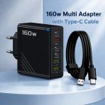 160W Super Fast Multi-Port GaN Charger 3272 with USB and Type-C charging ports