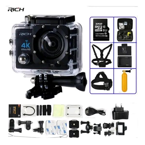 4K Sports Ultra HD DV action camera with 170-degree wide-angle lens