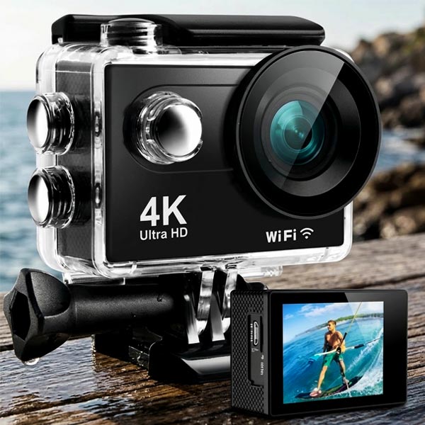 4K Sports Ultra HD DV action camera with 170-degree wide-angle lens