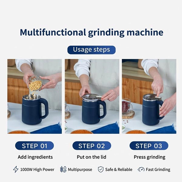 NM-8600 650W multifunctional electric grinder machine with stainless steel blades