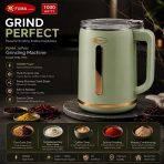 FUMA Japan 1000W dry and wet spice grinder machine in mint green with transparent lid